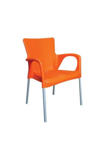 LARA Πολυθρόνα Στοιβαζόμενη PP-UV Πορτοκαλί