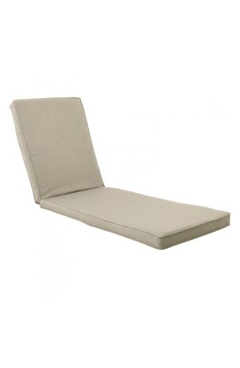 LOUNGER Μαξιλάρι Ξαπλώστρας Ύφασμα Εκρού με Βάτα και Φερμουάρ - 196(78+118)x60x8cm