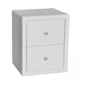 WILTON Κομοδίνο PU Άσπρο - 46x41x57cm