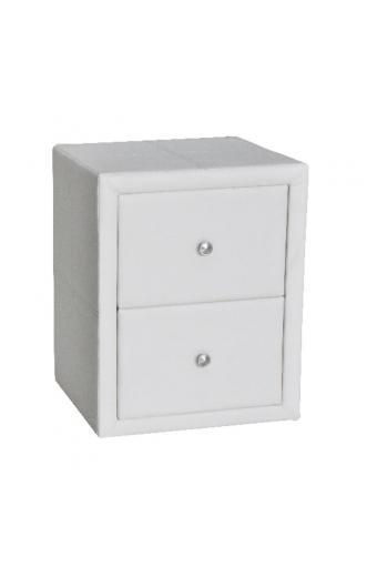 WILTON Κομοδίνο PU Άσπρο - 46x41x57cm