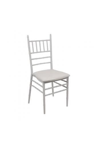 ILONA Καρέκλα Μέταλλο Βαφή  Άσπρο, Pvc Άσπρο, Εσωτερικού Χώρου