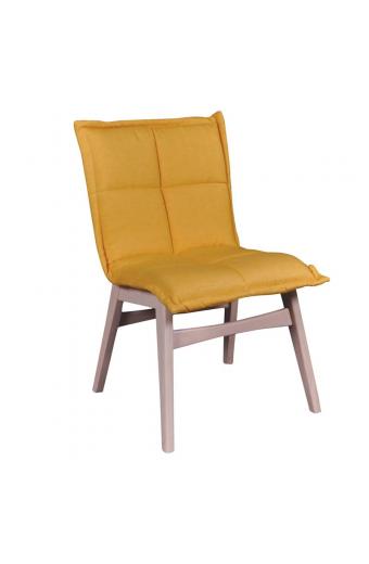 FOREX Καρέκλα White Wash, Ύφασμα Κίτρινο