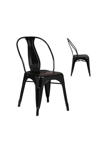 RELIX Plus Καρέκλα Μέταλλο Βαφή Μαύρο
