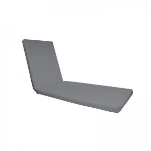 SUNLOUNGER Μαξιλάρι Ξαπλώστρας Ύφασμα Γκρι Water Repellent, Foam+Polyester Φερμουάρ-Velcro - 196(78+118)x60x7cm