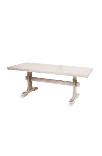 MAISON WESTERN Τραπέζι Τραπεζαρίας, Ξύλο Mango Antique Άσπρο - 200x100x77cm