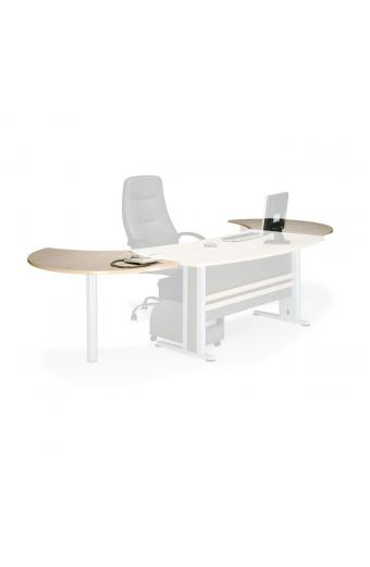 EXECUTIVE Eπιφάνεια Eπέκτασης Απόχρωση Dark Grey - Beech - 120x80cm