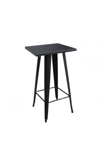 RELIX Τραπέζι Bar-Pro, Μέταλλο Βαφή Μαύρο - 60x60x101cm
