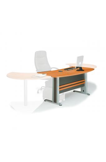 EXECUTIVE Γραφείο Απόχρωση Dark Grey - Cherry - 180x80x75cm