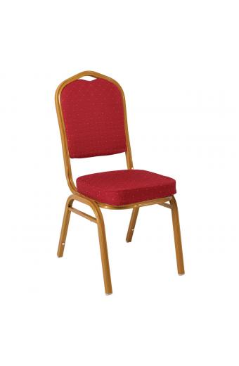 HILTON Καρέκλα Μέταλλο Βαφή Gold, Ύφασμα Κόκκινο - 44x55x93cm