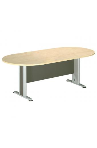 ΣΥΝΕΔΡΙΟΥ Τραπέζι Οβάλ Απόχρωση Dark Grey - Beech - 240x120x75cm