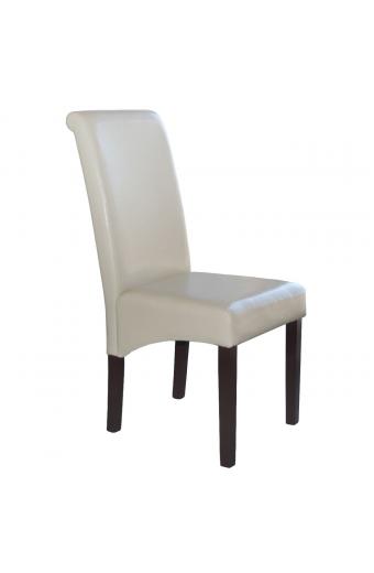 MALEVA-H Καρέκλα Ξύλο - PU Ivory - 46x61x100cm