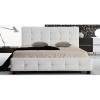 FIDEL Κρεβάτι Διπλό για Στρώμα 160x200cm, PU Άσπρο