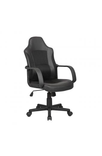BF2850 Πολυθρόνα Γραφείου Διευθυντή, Mesh Μαύρο, PU Μαύρο - 55x60x97/107cm