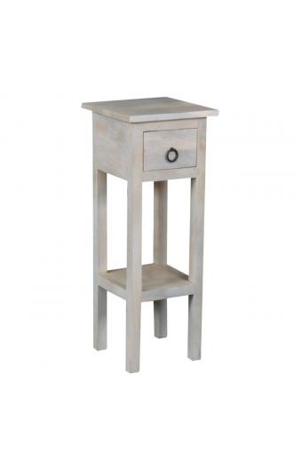 MAISON CLASSIC Έπιπλο Stand - Ξύλο Mango Antique Άσπρο - 25x25 H.65cm