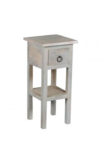 MAISON CLASSIC Έπιπλο Stand, Ξύλο Mango Antique Άσπρο - 25x25 H.55cm