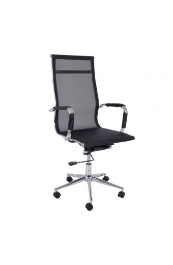 BF3200 Πολυθρόνα Διευθυντή Μέταλλο Χρώμιο - Mesh Μαύρο - 55x64x108/116cm