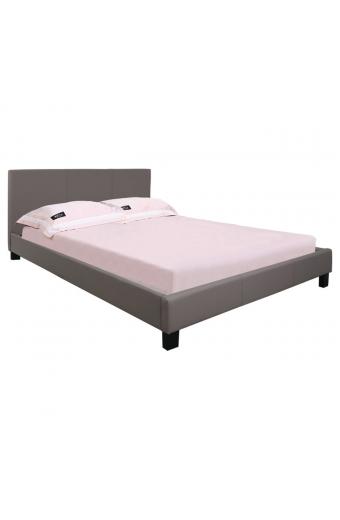 WILTON Κρεβάτι Διπλό για στρώμα 160x200cm, PU Απόχρωση Cappuccino - 169x213x89cm