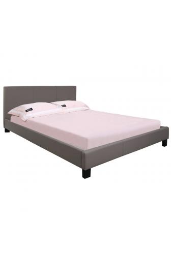 WILTON Κρεβάτι Διπλό, για Στρώμα 150x200cm, PU Απόχρωση Cappuccino - 159x213x89cm