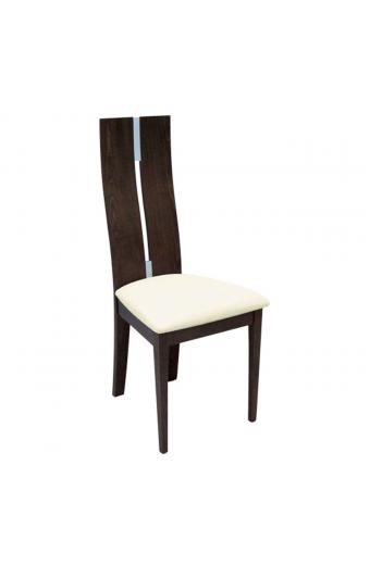 MILENO Καρέκλα Οξιά Καρυδί Burn Beech Ύφασμα Καφέ - 46x47x103cm