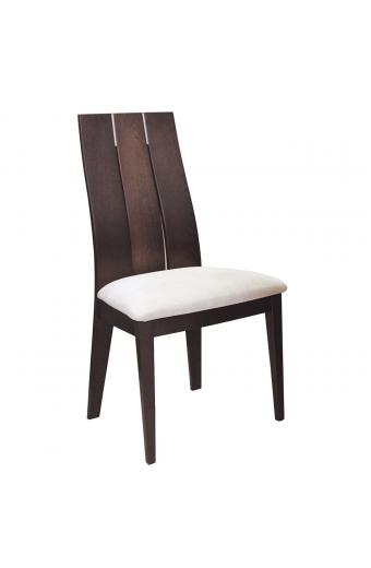 SAMBER Καρέκλα, Οξιά Καρυδί Burn Beech, Ύφασμα Καφέ - 50x57x101cm