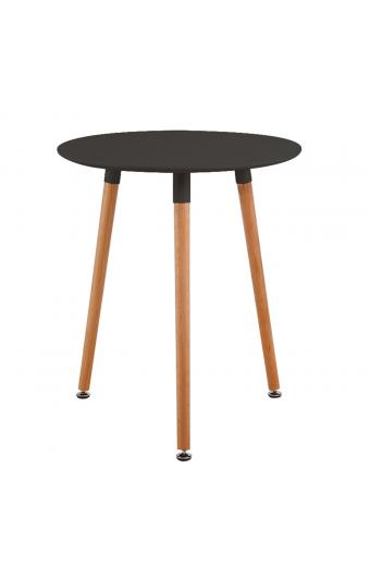 ART Τραπέζι Οξιά Φυσικό, MDF  Μαύρο - Φ60 H.70cm