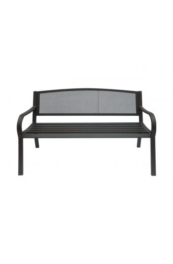 PANGO Παγκάκι Μέταλλο Βαφή  Μαύρο - 124x57x78cm
