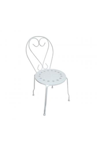 BISTRO Καρέκλα Μέταλλο Βαφή Άσπρο - 41x48x90cm