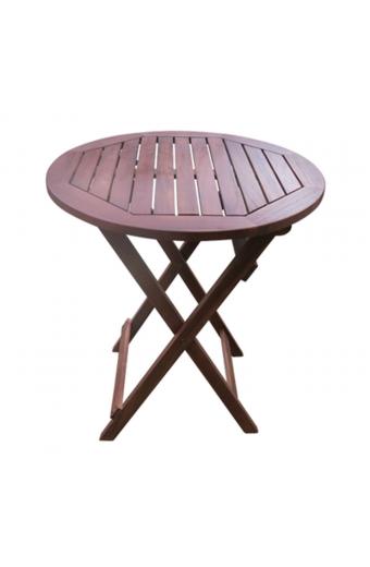 EASY Τραπέζι Πτυσσόμενο Ξύλο Acacia - Φ60cm H.70cm