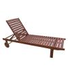LUGANO Ξαπλώστρα Ξύλο Acacia, Απόχρωση Καρυδί - 65x196x32cm