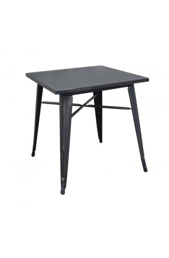RELIX Τραπέζι Dining-Pro, Μέταλλο Βαφή Antique Black - 70x70x75cm