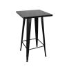 RELIX Τραπέζι Bar-Pro, Μέταλλο Βαφή Antique Black - 60x60x101cm