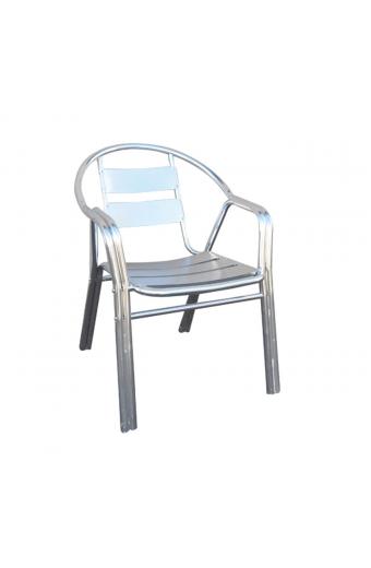 SILVER-II Πολυθρόνα Dining Αλουμινίου - 59x63x76cm