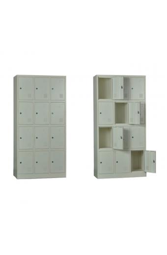 LOCKER 12 Θέσεων Μέταλλο Βαφή  Άσπρο - 90x40x185cm