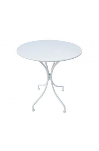 PARK Τραπέζι Μέταλλο Βαφή Άσπρο - Φ60cm H.70cm