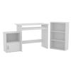 DECON Set Γραφείο Άσπρο: Γραφείο 90x50x75cm Βιβλιοθήκη 50x23x80cm Ντουλάπι 41x29x54cm - 90x50x75-50x23x80-41x29x54cm