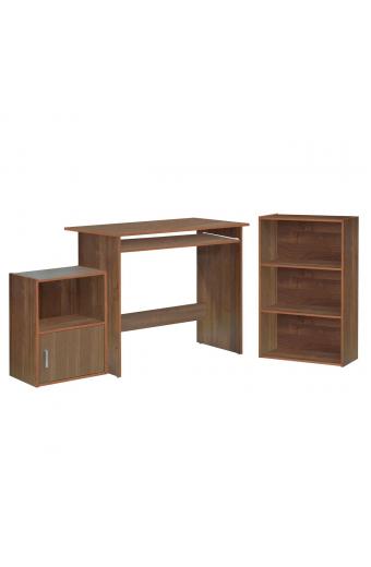 DECON Set Γραφείο Κερασί: Γραφείο 90x50x75cm Βιβλιοθήκη 50x23x80cm Ντουλάπι 41x29x54cm - 90x50x75-50x23x80-41x29x54cm
