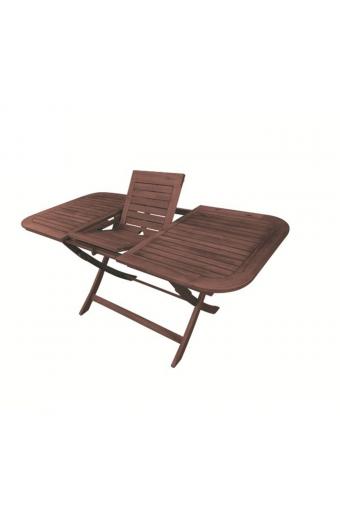 EASY Τραπέζι Επεκτ/νο Πτυσ/νο Ξύλο Acacia - 120+40x80 H.74cm