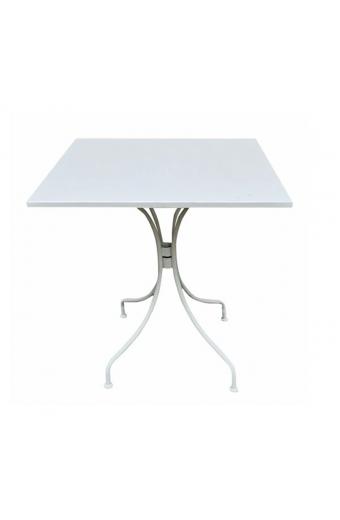 PARK Τραπέζι Μέταλλο Βαφή Άσπρο - 70x70x71cm