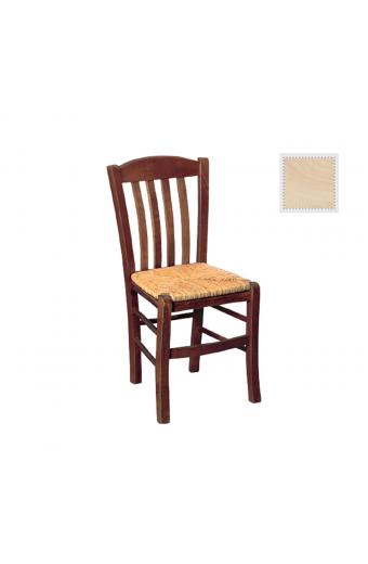 CASA Καρέκλα Οξιά Άβαφη με Ψάθα Αβίδωτη - 42x45x88cm