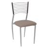 VIVIAN Καρέκλα Μέταλλο Χρώμιο, PVC Cappuccino