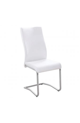 BENSON Καρέκλα Μέταλλο Χρώμιο, PVC Cream - 43x58x98cm
