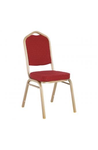 HILTON Καρέκλα Μέταλλο Βαφή Light Gold, Ύφασμα Κόκκινο - 44x55x93cm