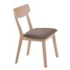 CALVIN Καρέκλα Φυσικό - Ύφασμα Σκούρο Καφέ