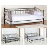 MARIN Daybed Κρεβάτι (90x190) + Βοηθητικό Κρεβάτι (85x185) Μέταλλο Βαφή Μαύρο - 198x97x93 + 185x85x36cm