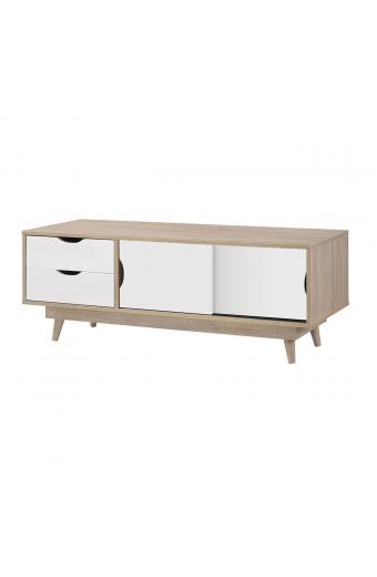 ALIDA Έπιπλο TV Απόχρωση Sonoma - Άσπρο - 120x45x45cm