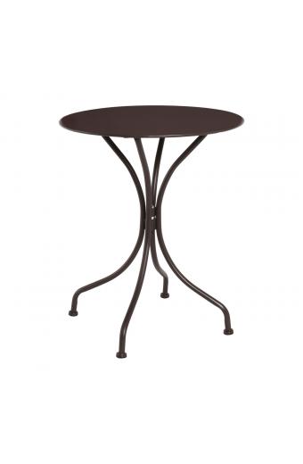 PARK Τραπέζι Μέταλλο Βαφή Sand Brown - Φ60cm H.70cm