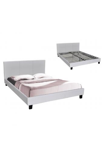 WILTON Κρεβάτι Μονό, για Στρώμα 90x190cm, Pu Άσπρο - 97x203x89cm