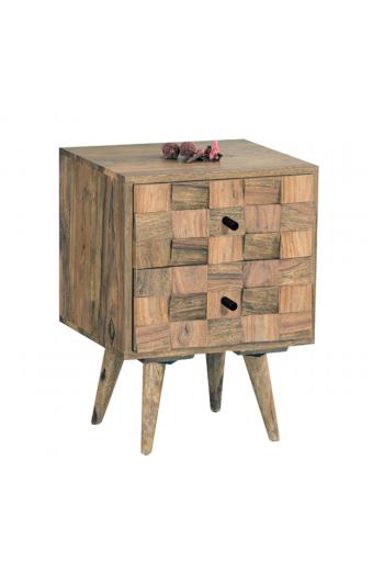 TEKA Κομοδίνο Ξύλο Ακακία Φυσικό - 40x35x55cm