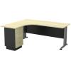 SUPERIOR COMPACT Αριστερή Γωνία - Απόχρωση Dark Grey - Beech - 180x70x75 / 150x60x75cm