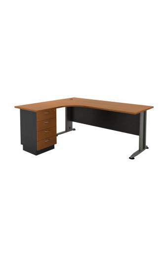 SUPERIOR COMPACT Αριστερή Γωνία - Απόχρωση Dark Grey - Cherry - 180x70x75 / 150x60x75cm